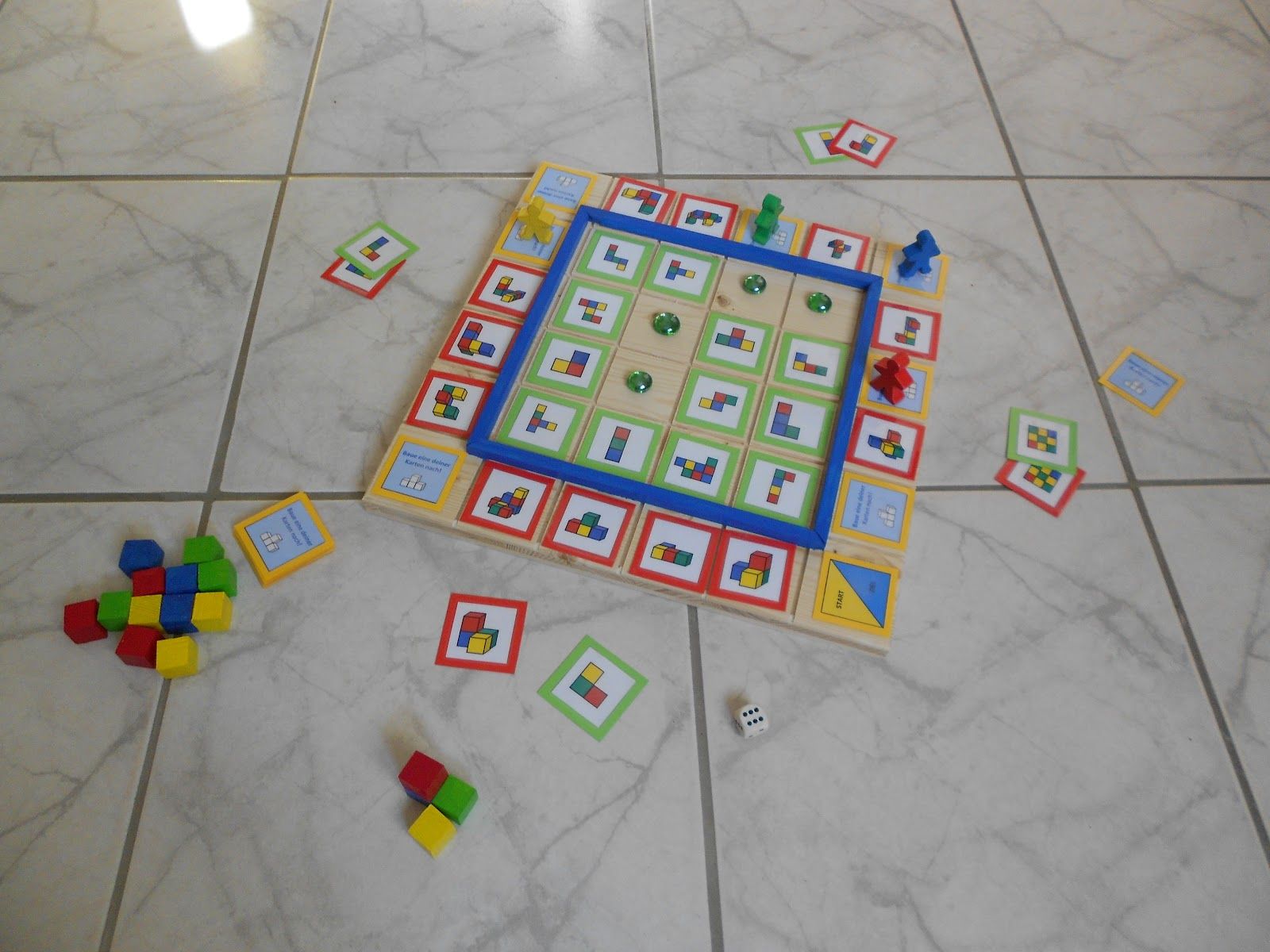 Kindergarten Lernspiel Block Würfel Muster Würfelspiel