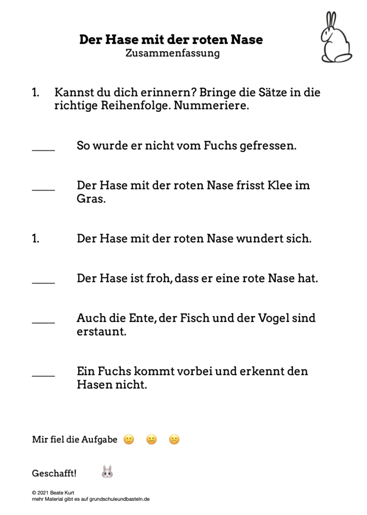 Lernspiel 1 Klasse Hase Es War Einmal Ein Hase – Zellberger Zwergenhaus