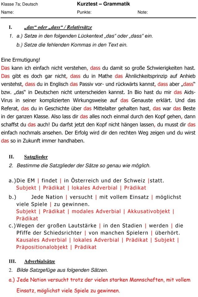 Deutsch Lernspiel Klasse 7 14 Deutsch Arbeitsblätter Klasse 7
