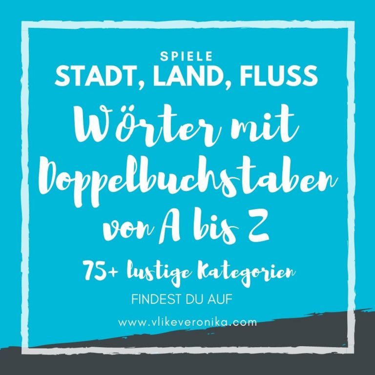 Lernspiele Doppelkonsonanten Stadt, Land, Fluss: Städte Von A Bis Z
