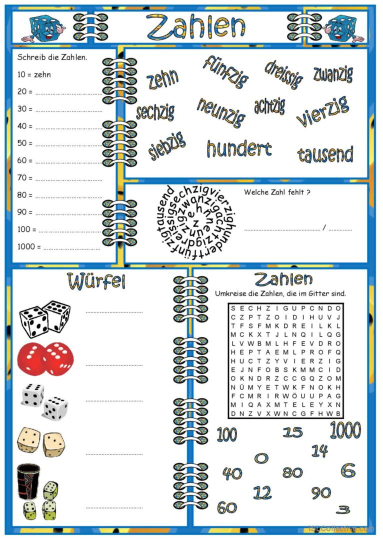 Lernspiele Zahlen Grundschule Englisch English Esl Worksheets, Activities For Distance Learning And Physical
