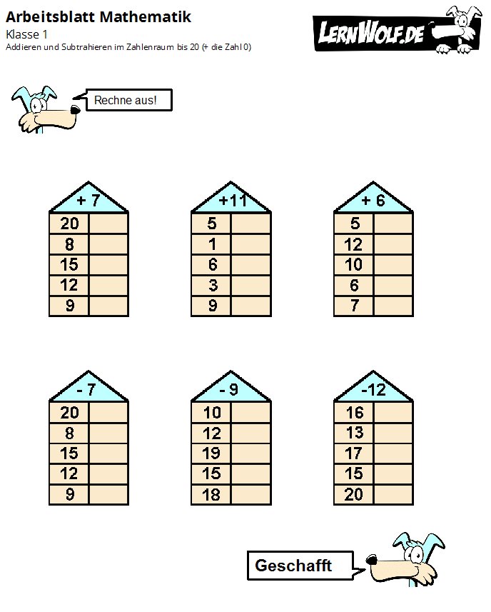 Lernspiele Online 1 Klasse Kostenlos 10 Page Math Worksheets Printable – First Grade – 2nd Grade – Single