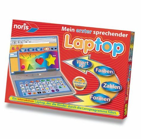 Almodischer Lernspiel Laptop Lern-laptop, Interaktiv, 60 Funktionen, Zwei Sprachen, Blau
