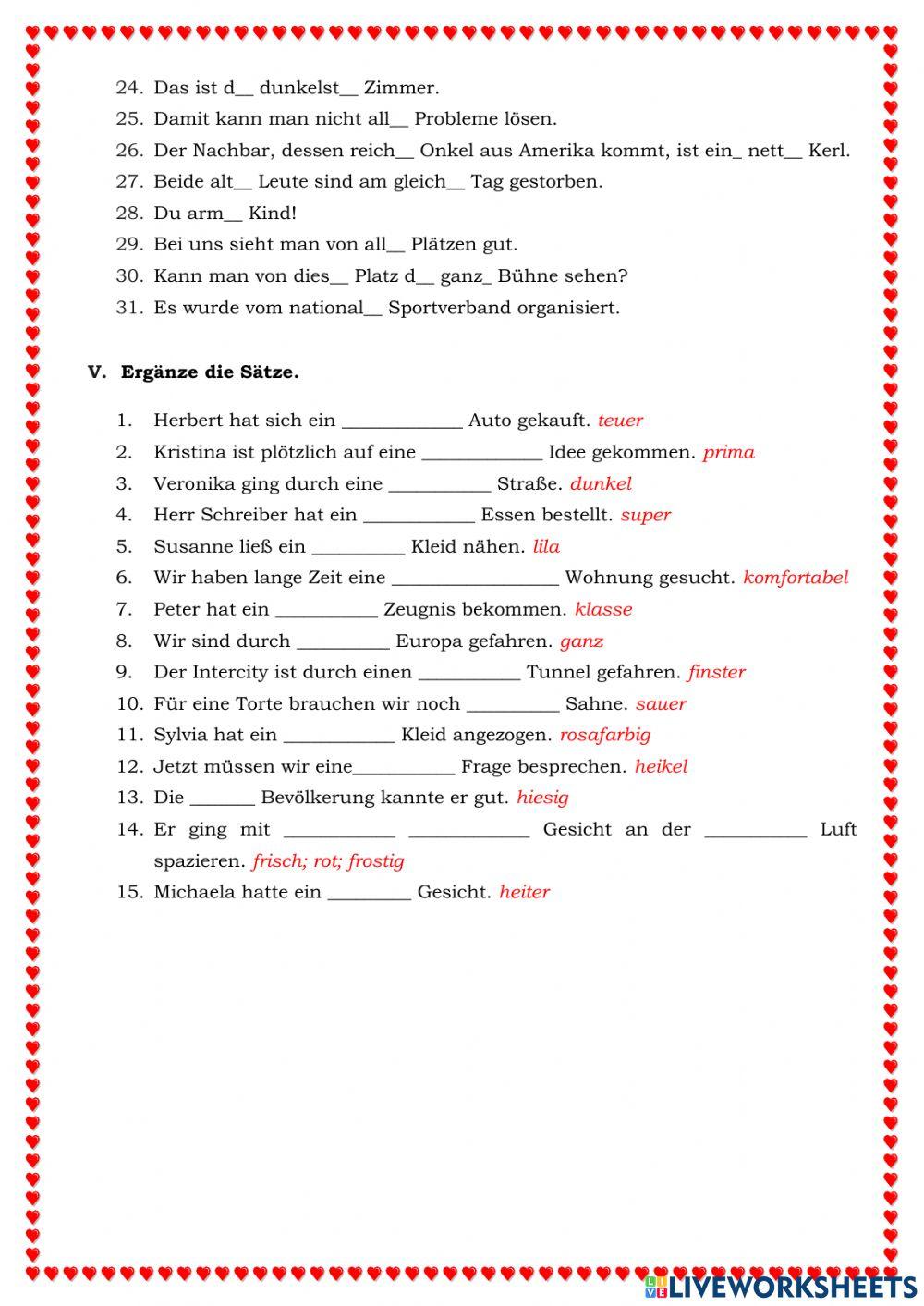 Lernspiel Deklination Übung Zu Deklination