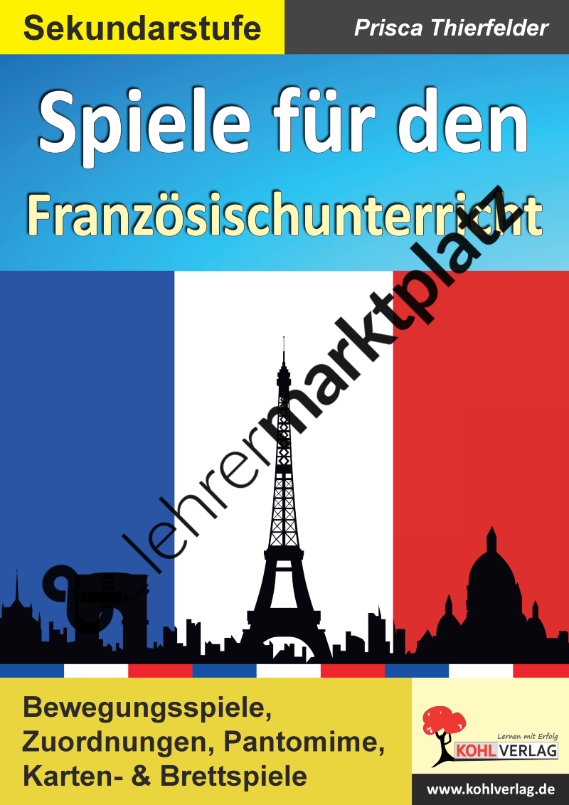 Lernspiel Französisch Grundschule The French Language Worksheet With Pictures On It
