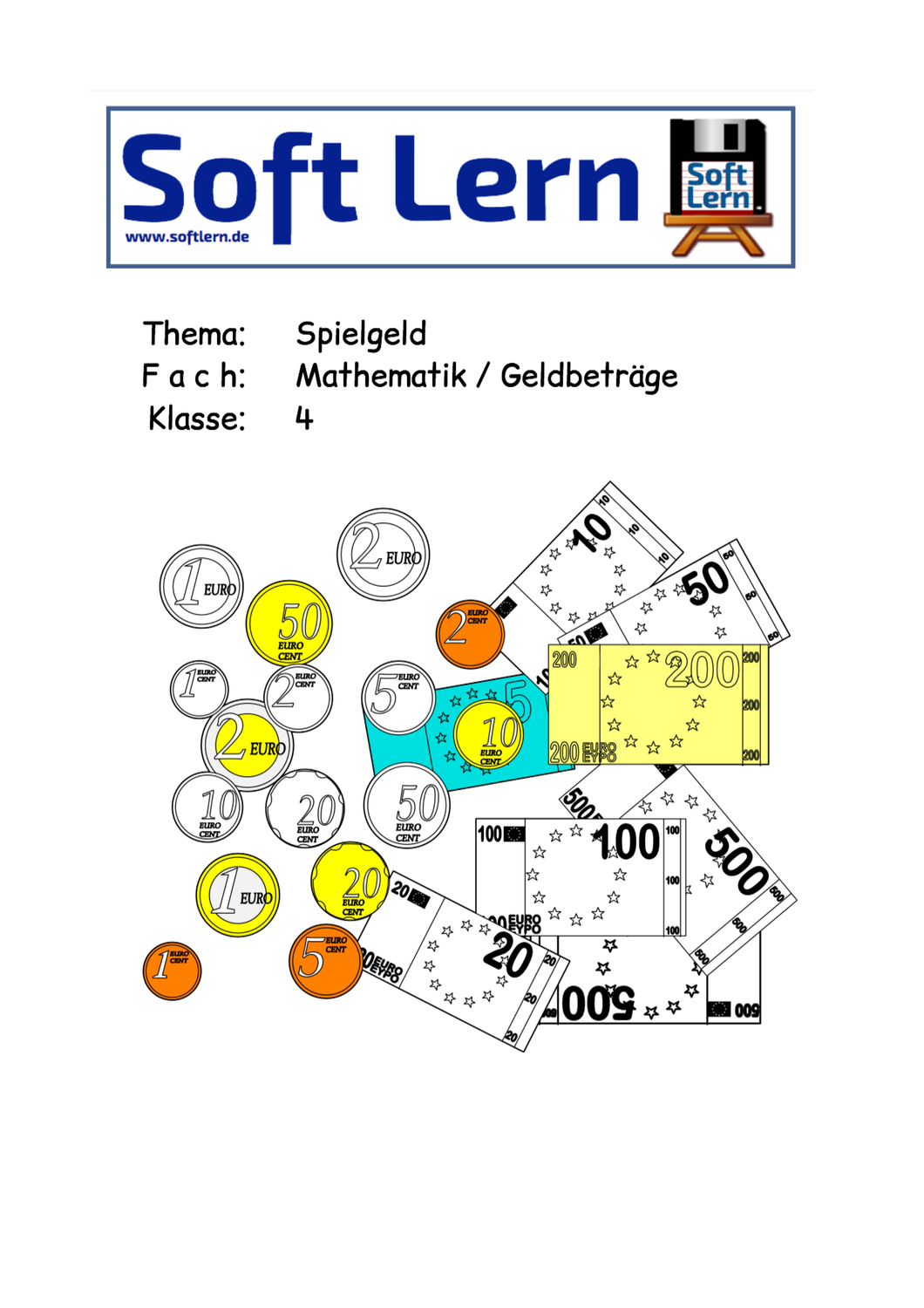 Lernspiel Geldrückgabe Umgang Mit Geld Zu Lernen: Wertvoll Fürs Ganze Leben. Bei Diesem
