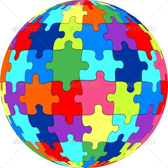 Puzzleball Blau Lernspiel Blue Puzzle Stock Illustration. Illustration Of Creative
