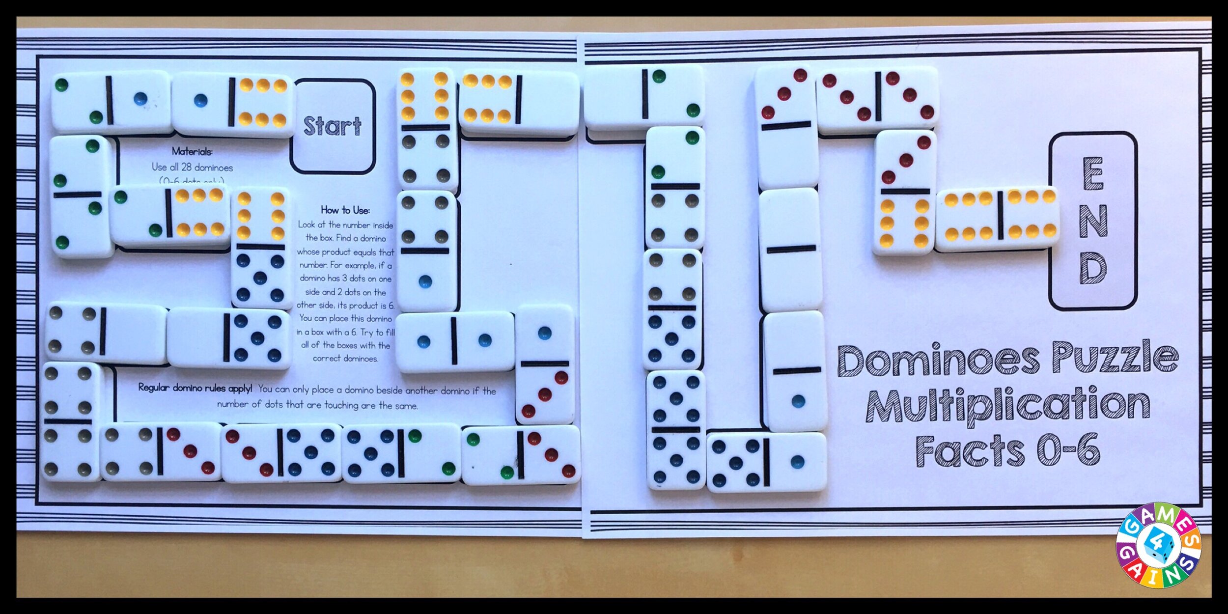 Domino Lernspiel Dominó • Espacio Psicofamiliar
