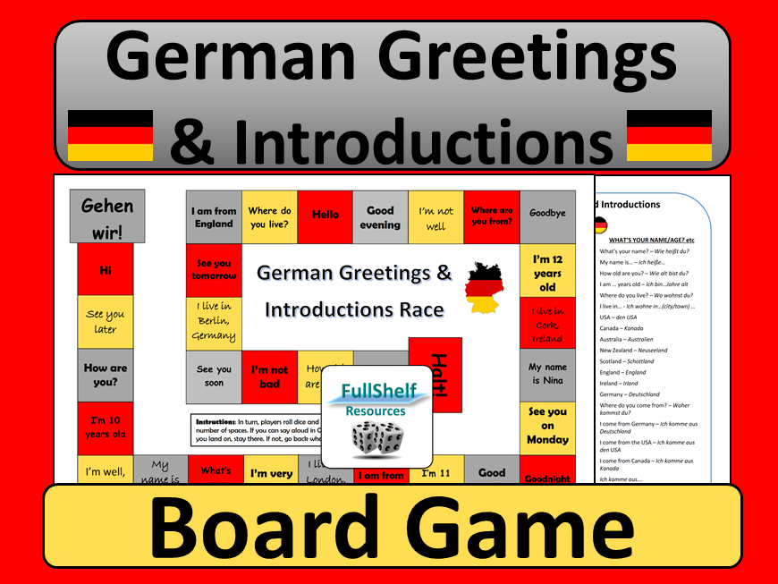 Deutsch Lernspiele Online Kostenlos German Greetings Worksheet