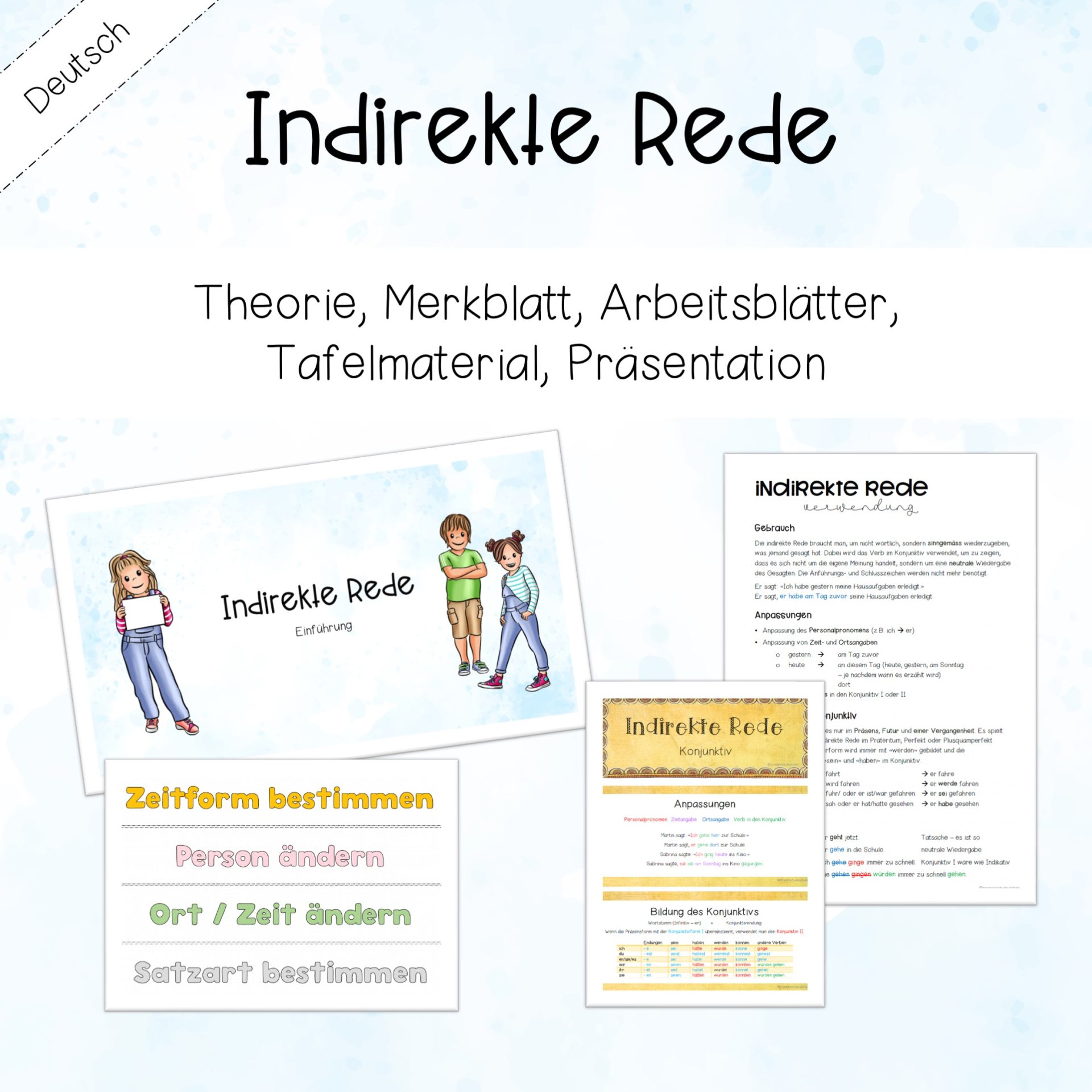 Lernspiel Indirekte Rede Direkte En Indirekte Rede • Teacha!