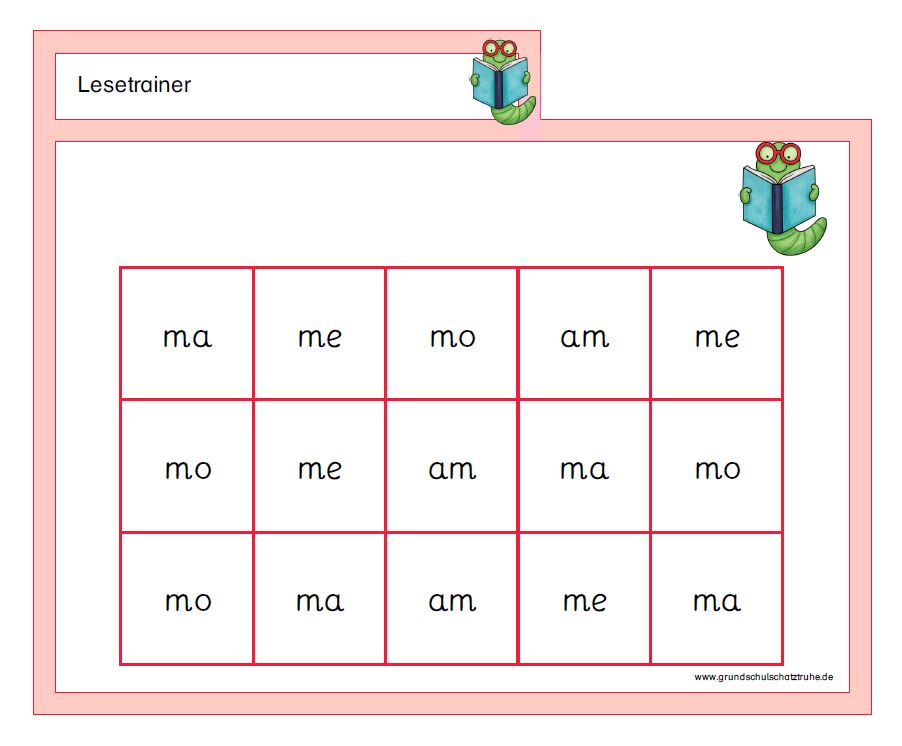 Lernspiel Lesen 1 Klasse Kreative Lesespiele / Klasse 1