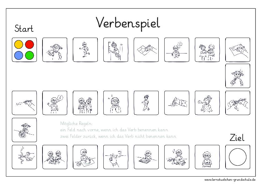 Lernspiele Deutsch Grundschule 1-2 Grundschule Klasse Lesetraining Unterrichtsmaterial Seiten Arbeitsblätter