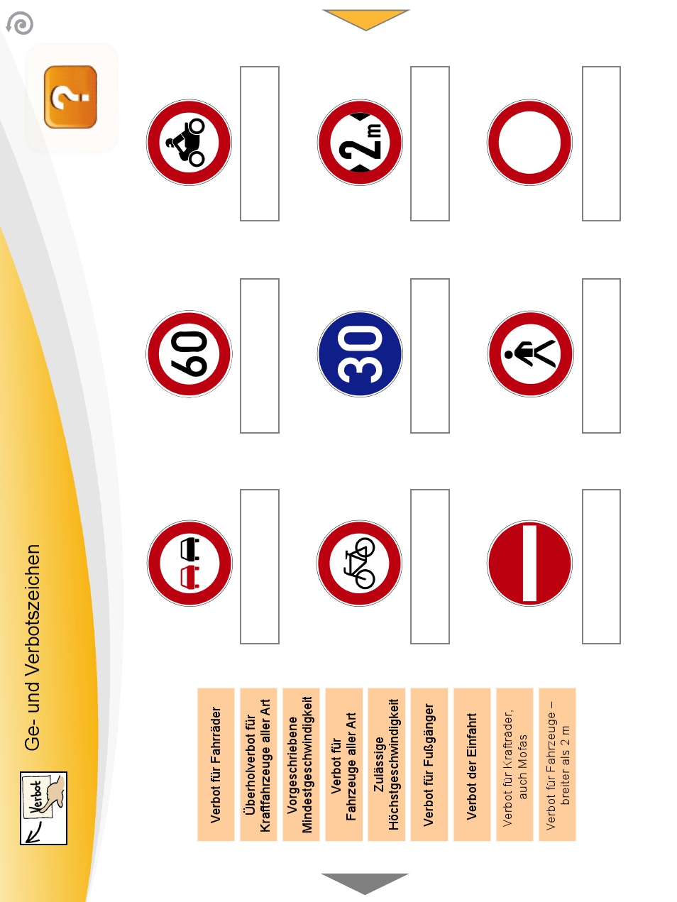 Lernspiel Verkehrszeichen Verkehrszeichen Kennenlernen
