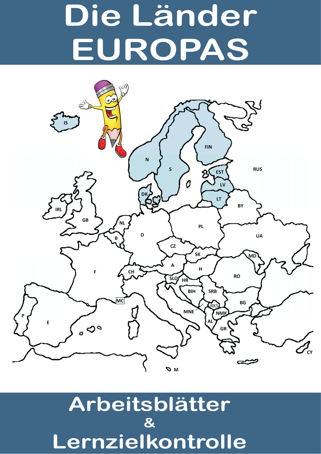 Länder Und Hauptstädte Europas Lernspiel Karta På Europas Länder