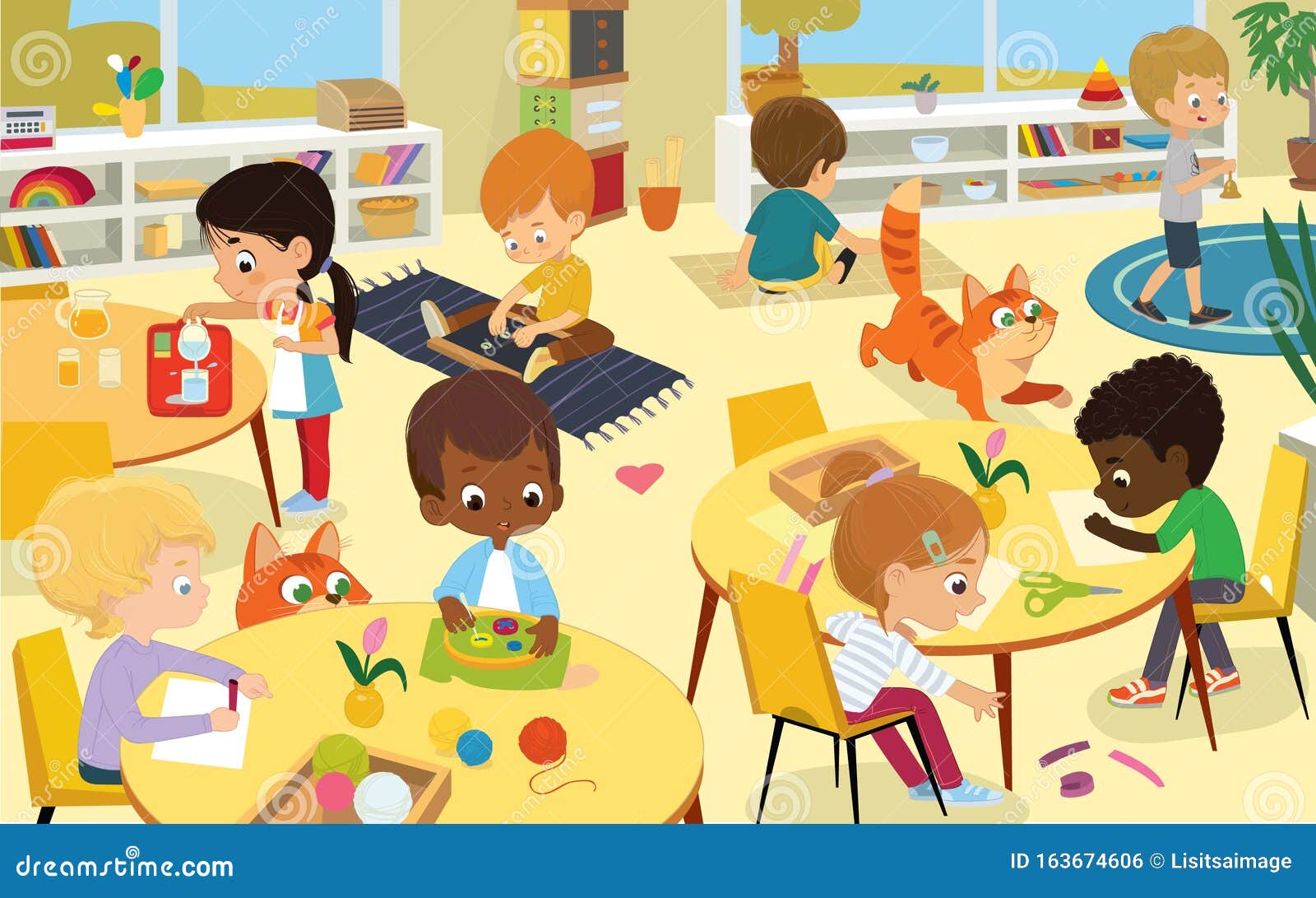 Lernspiele Animationen Für Schüler Premium Vector
