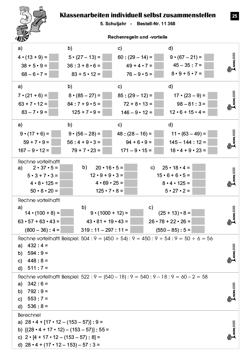 Lernspiele Mathematik 5 Klasse Kostenlos Mathe-übungen Für Zwischendurch / Klasse 5-6 über übungsblätter Mathe 5
