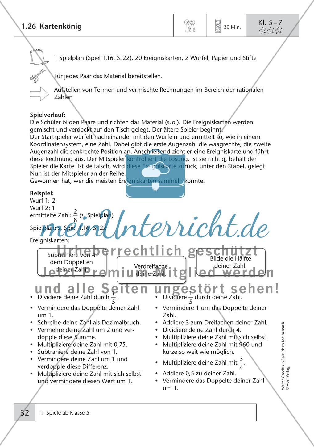 Lernspiele Für 5 Klasse Mathe Spiele Klasse 5 Arbeitsblätter / Grundschule Unterrichtsmaterial