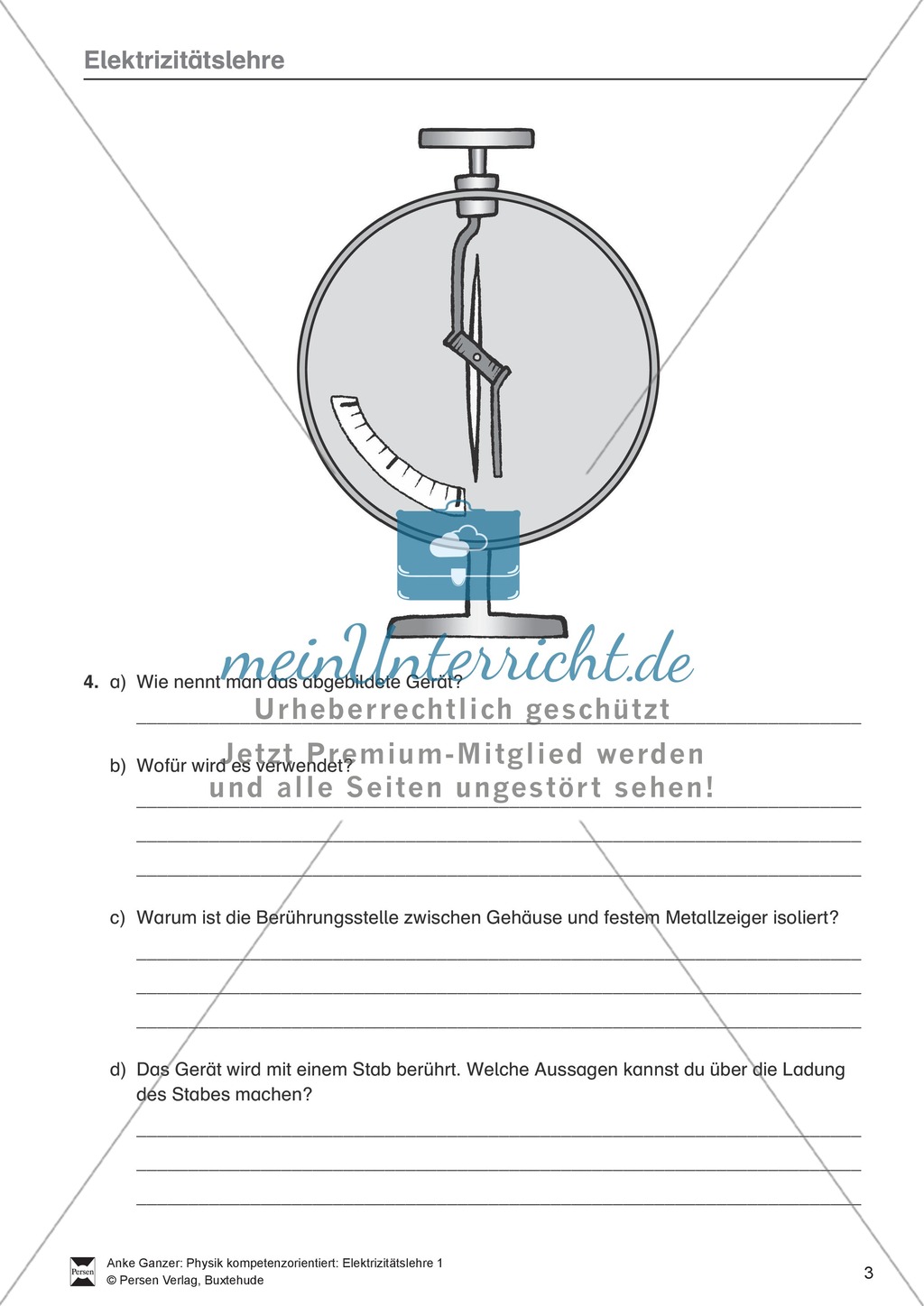 Lernspiel Elektronen Und Elektrischer Strom Der Elektrische Strom: Lernwerkstatt Mit Vielen Aufgaben