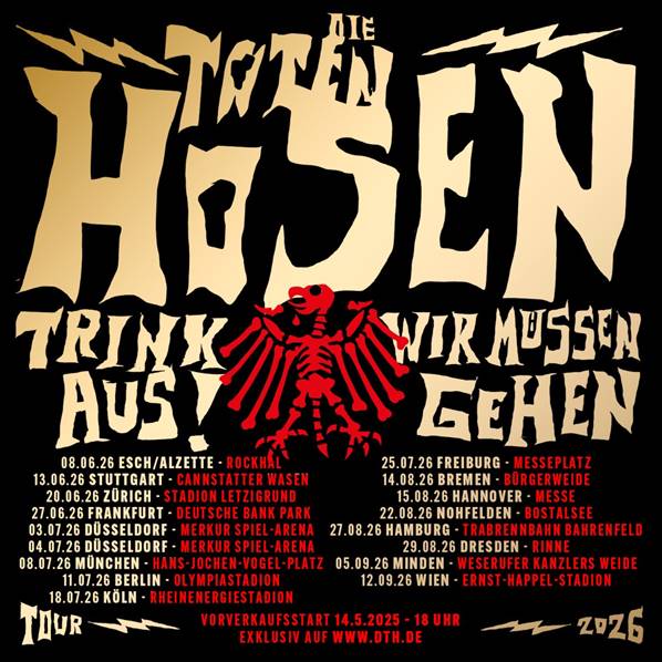 Konzerte Tote Hosen 2026 Die Toten hosen 2026 Mit Ps Busreisen